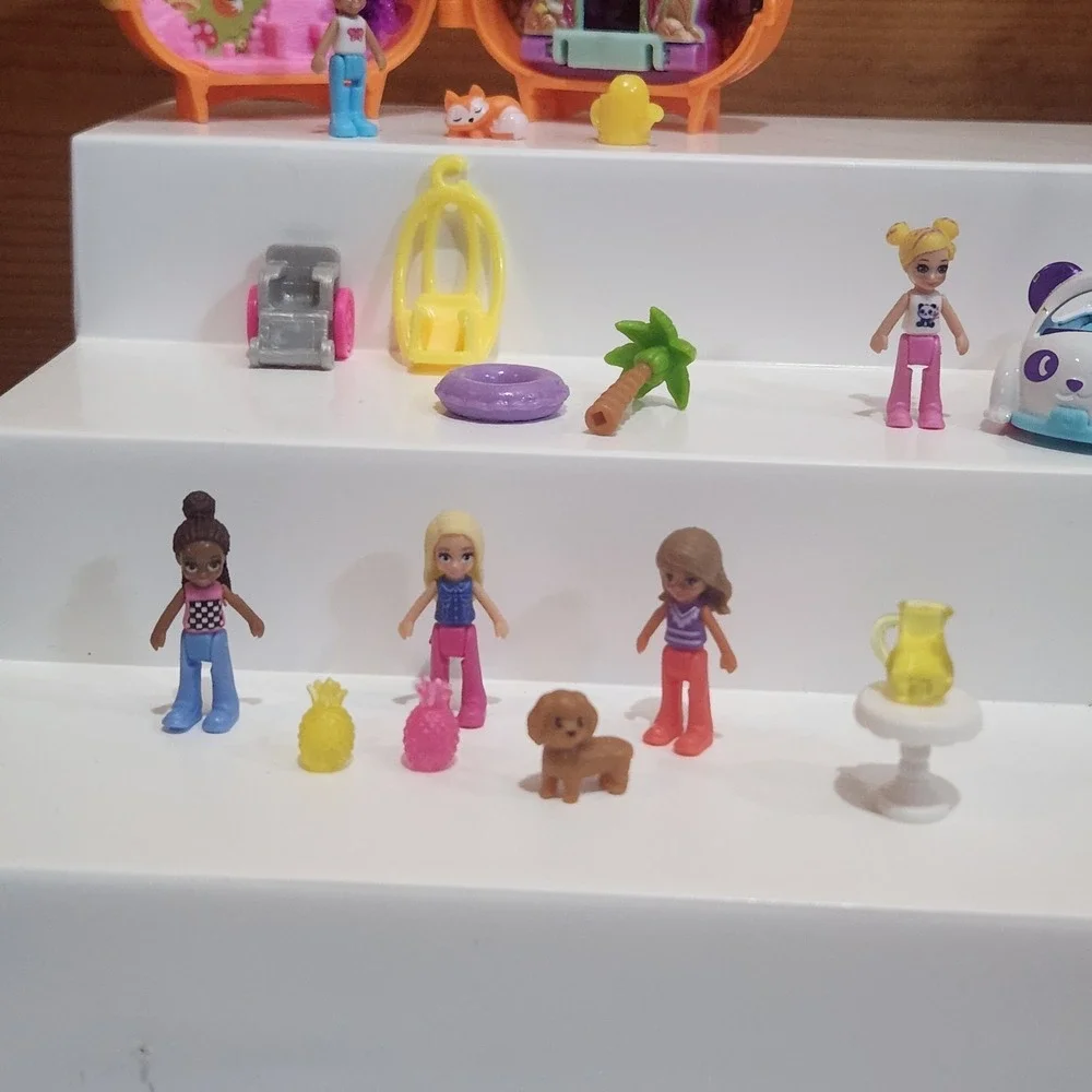 Lot Of 18 Mini Polly Pocket Playsets Figures Pets Surprise Playset Ice Cream Fox
